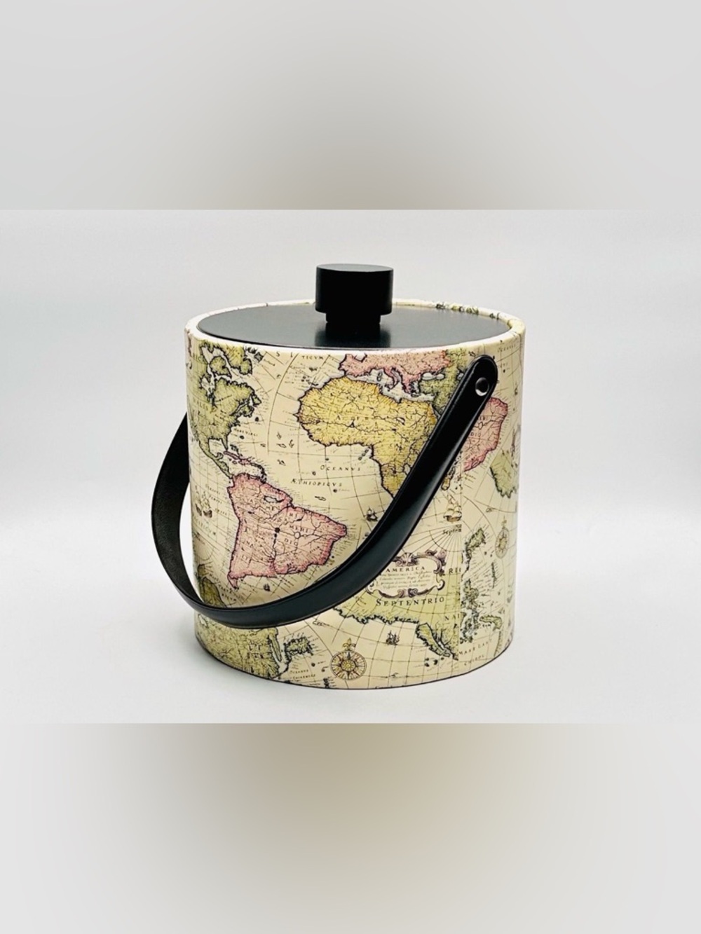 Vintage Irvinware Map Print Ice Bucket